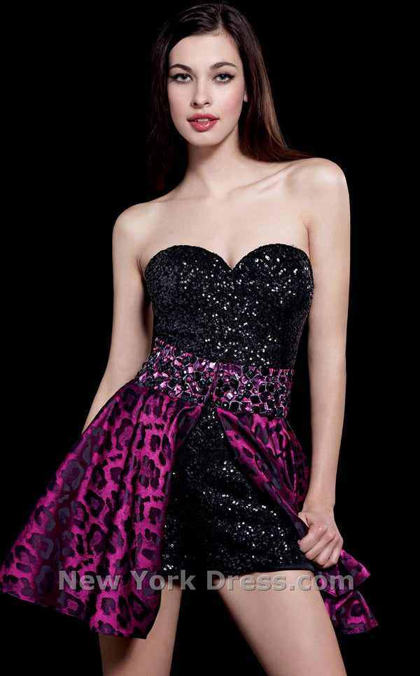 Alyce 4251 Black/Fuchsia