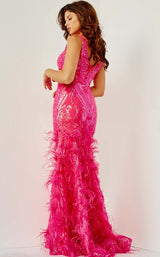 3 of 3 Jovani 07808 Fuchsia