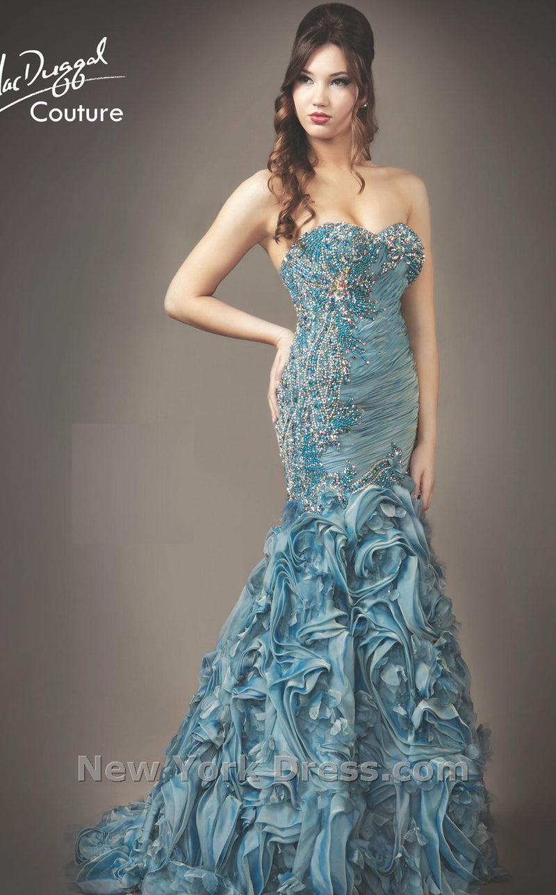 Mac Duggal 78568D Slate Blue