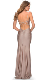 6 of 14 La Femme 28398 Dress Nude