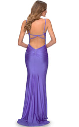 7 of 14 La Femme 28398 Dress Periwinkle