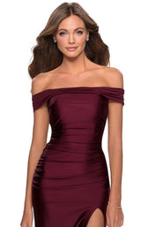 10 of 16 La Femme 28506 Dress Dark-Berry