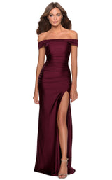 2 of 16 La Femme 28506 Dress Dark-Berry