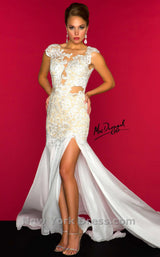 7 of 21 Mac Duggal 61041R Ivory/Nude