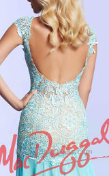 18 of 21 Mac Duggal 61041R Aqua/Nude