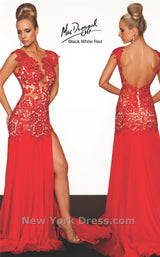 21 of 21 Mac Duggal 61041R Red/Nude