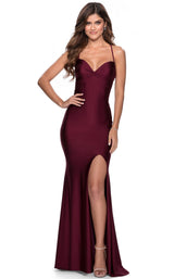 5 of 12 La Femme 28536 Dress Dark-Berry