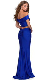 3 of 6 La Femme 28578 Dress Royal-Blue