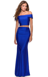 1 of 6 La Femme 28578 Dress Royal-Blue