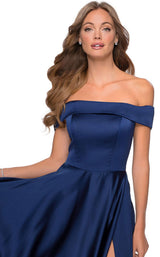 8 of 10 La Femme 28978 Dress Navy