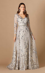 1 of 2 Lara 29328 Dress Silver-Multi