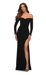 1 of 4 La Femme 29377 Dress Black