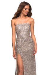 9 of 12 La Femme 29675 Dress Silver