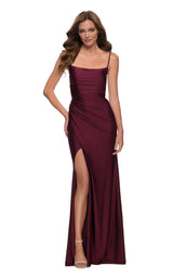 1 of 5 La Femme 29710 Dress Dark-Berry