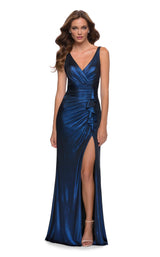 1 of 4 La Femme 29759 Dress Navy