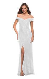 5 of 7 La Femme 29831 Dress White