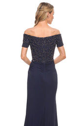 4 of 4 La Femme 30057 Dress Navy