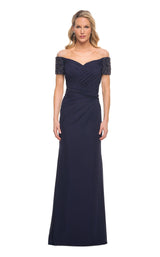 1 of 4 La Femme 30057 Dress Navy