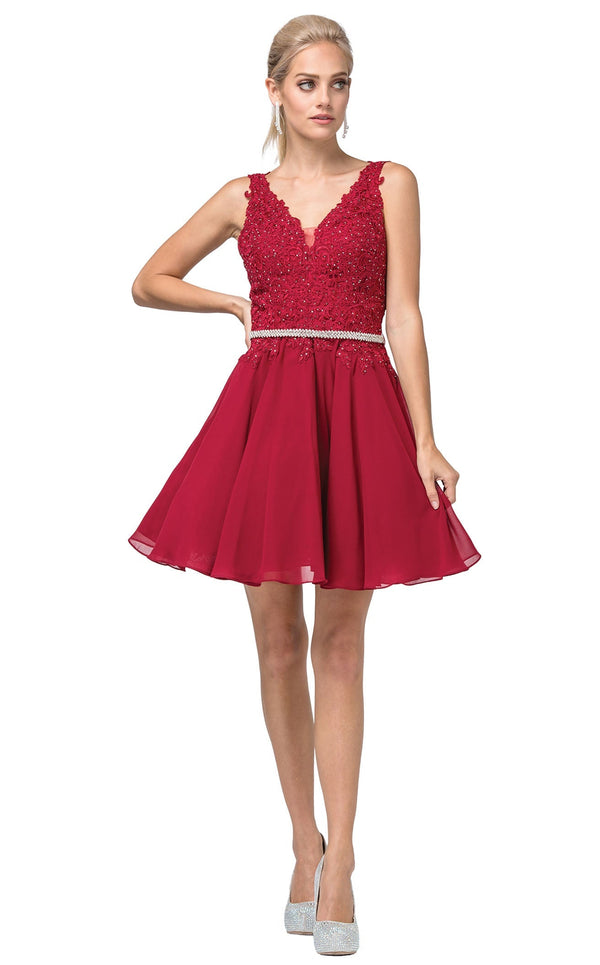 Dancing Queen 3011 Dress Burgundy