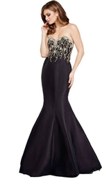 1 of 2 Jovani 30137BG Black