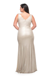 4 of 4 La Femme 30267 Dress Silver