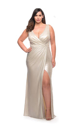 2 of 4 La Femme 30267 Dress Silver