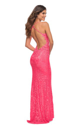 3 of 8 La Femme 30684 Dress Neon-Pink