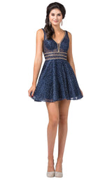 2 of 3 Dancing Queen 3086 Dress Navy