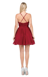 5 of 5 Dancing Queen 3088 Dress Burgundy