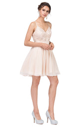 4 of 5 Dancing Queen 3088 Dress Champagne