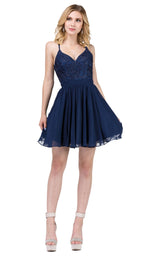 1 of 5 Dancing Queen 3088 Dress Navy