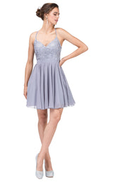 2 of 5 Dancing Queen 3088 Dress Silver