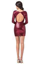 3 of 3 Dancing Queen 3101 Dress Burgundy