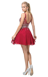 2 of 2 Dancing Queen 3129 Dress Burgundy