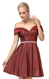 9 of 12 Dancing Queen 3147 Dress Burgundy