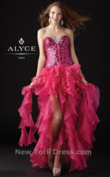 2 of 3 Alyce 6043 Fuchsia