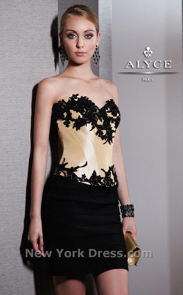 Alyce 5497 Champagne/Black