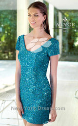 2 of 2 Alyce 4303 Turquoise