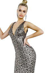 4 of 6 Jovani 3237 Animal-Print