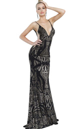 1 of 4 Jovani 3287 Black/Gold