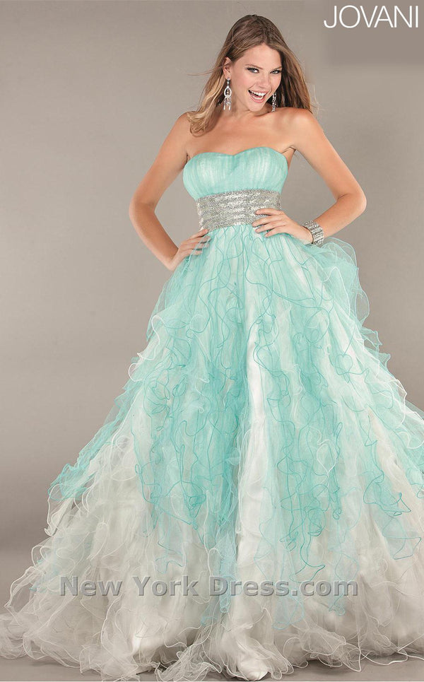 Jovani 2225 Green/White