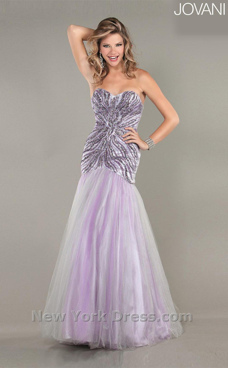 Jovani 2232 Silver/Lilac