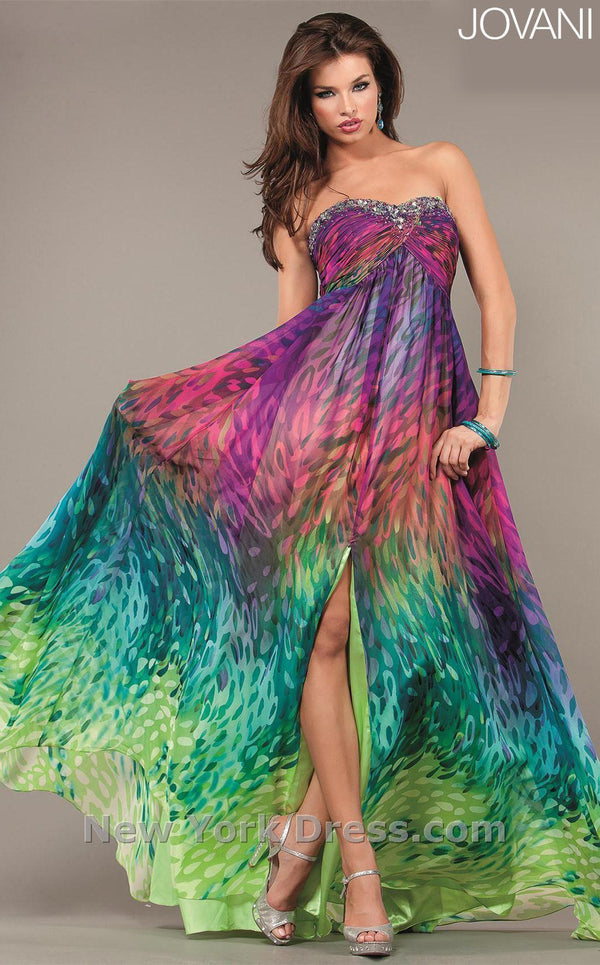 Jovani 5821 Purple/Green