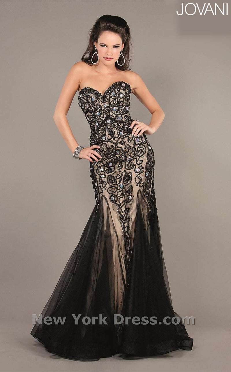 Jovani 5913 Black/Nude