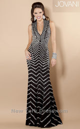 2 of 2 Jovani 6433 Black/Silver