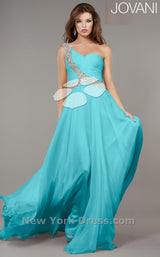 1 of 11 Jovani 6919 Aqua/Silver