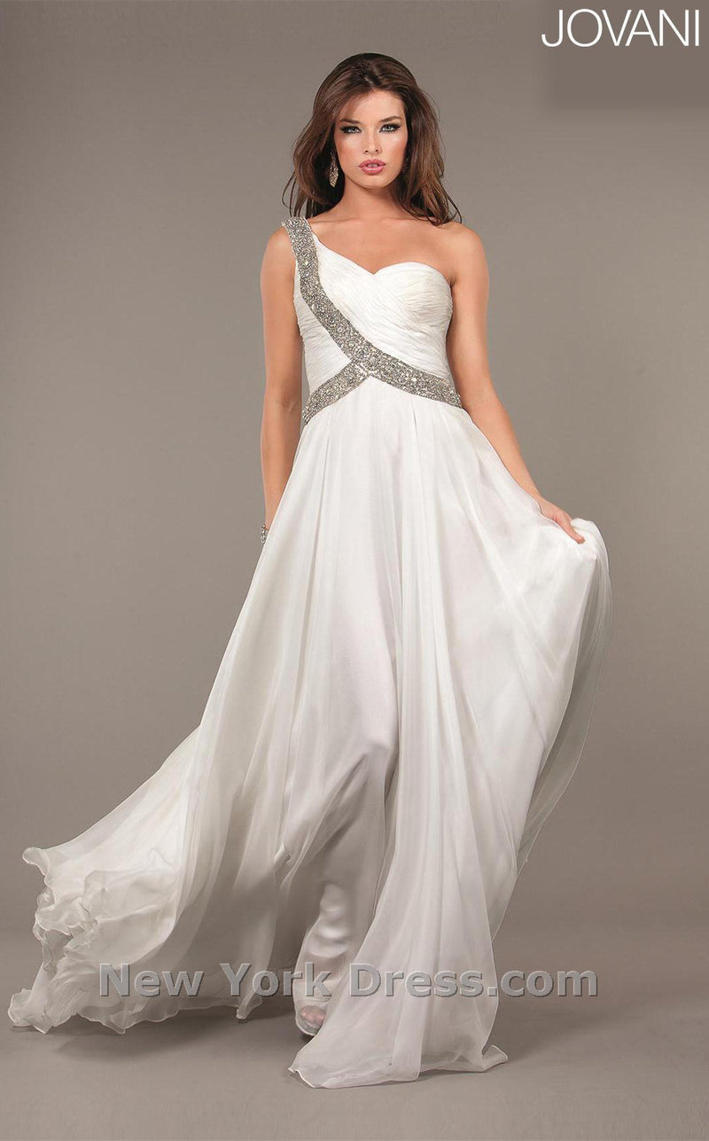 Jovani 6919 White/Silver