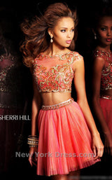 1 of 5 Sherri Hill 21154 Coral/Gold