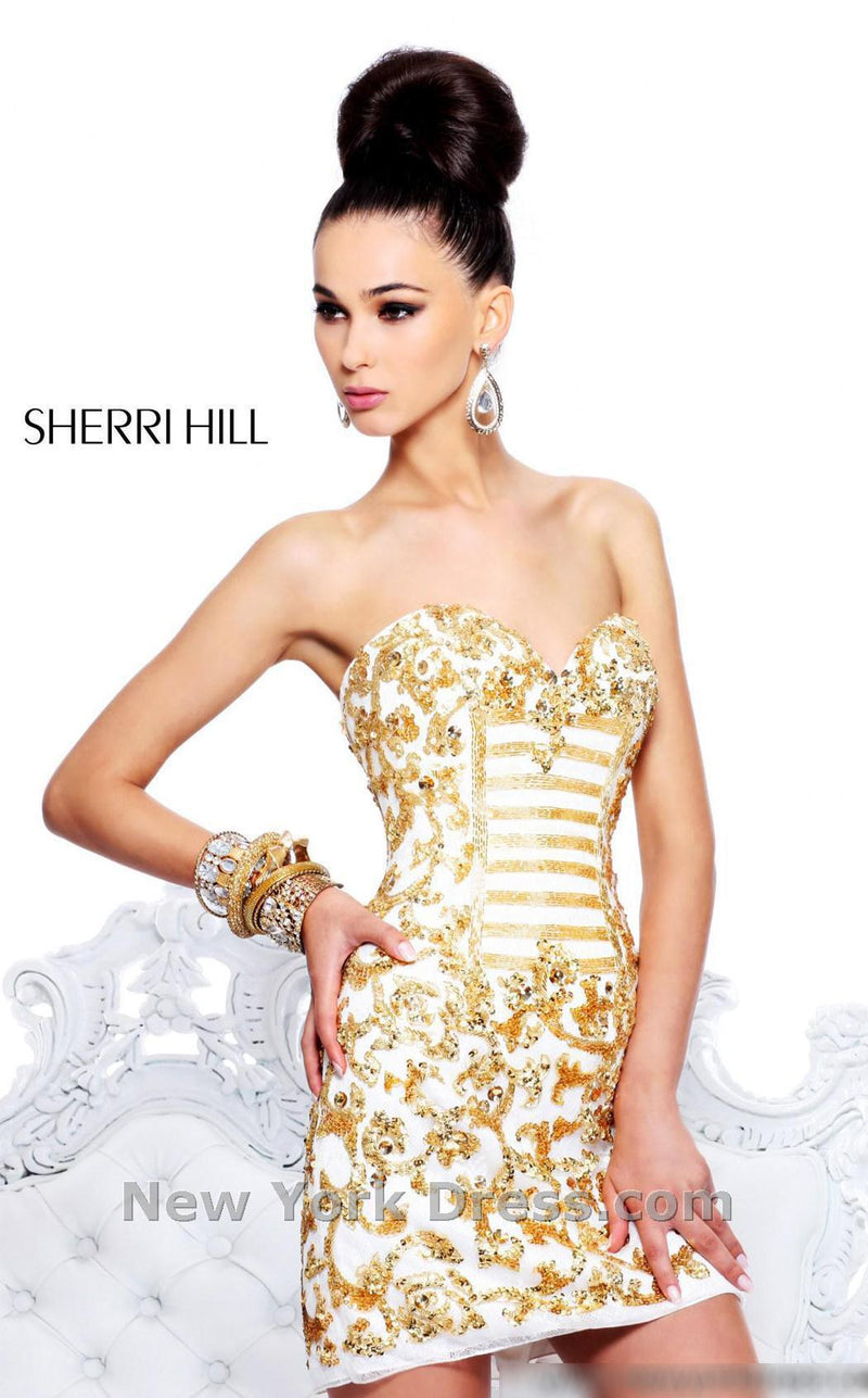 Sherri Hill 21155 Ivory/Gold