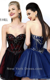 3 of 5 Sherri Hill 21156 Navy/Gun Metal